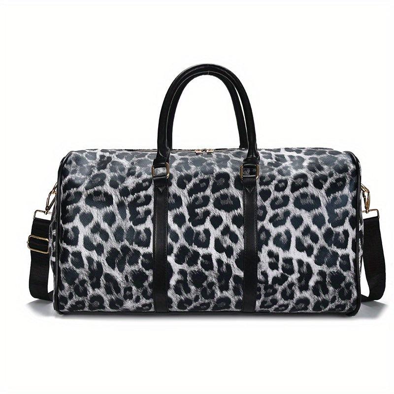 Leopard Pattern Duffel Bag Large Capacity Sports Storage Bag