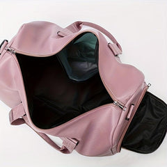 Large Capacity Fitness Zipper Bag Solid Sports Handbag