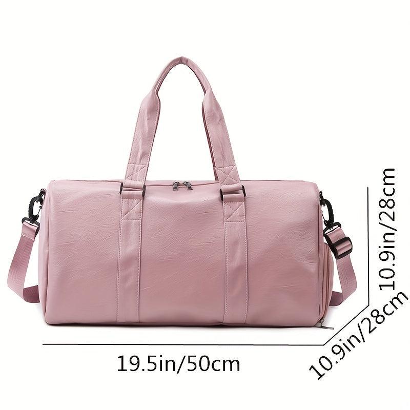 Large Capacity Fitness Zipper Bag Solid Sports Handbag