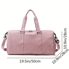Large Capacity Fitness Zipper Bag Solid Sports Handbag