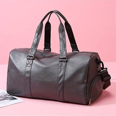 Large Capacity Fitness Zipper Bag Solid Sports Handbag