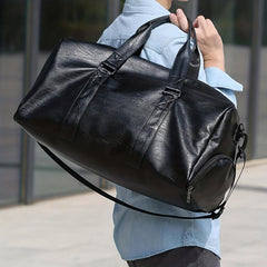Large Capacity Fitness Zipper Bag Solid Sports Handbag