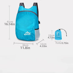 Waterproof Hiking Backpack Foldable Sports Bag - Lightweight