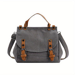 Vintage Canvas Business Handbag Large Capacity Messenger Bag For Travel