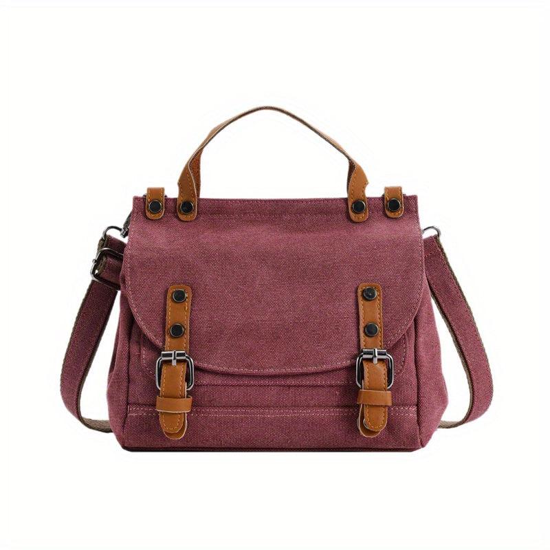 Vintage Canvas Business Handbag Large Capacity Messenger Bag For Travel