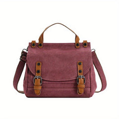 Vintage Canvas Business Handbag Large Capacity Messenger Bag For Travel