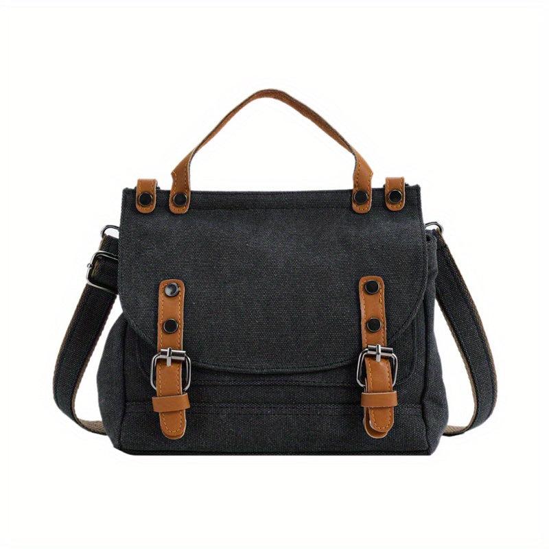 Vintage Canvas Business Handbag Large Capacity Messenger Bag For Travel