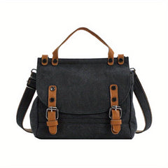 Vintage Canvas Business Handbag Large Capacity Messenger Bag For Travel