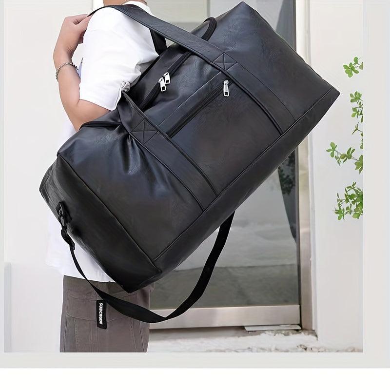 Large Capacity Solid Luggage Bag Portable Sports Bag Lightweight Travel Handbag
