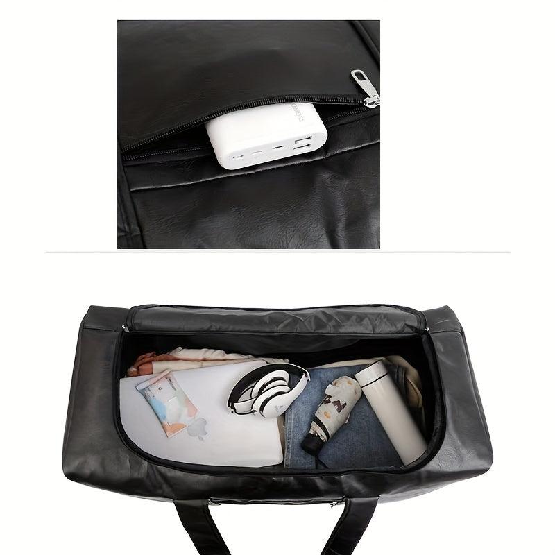Large Capacity Solid Luggage Bag Portable Sports Bag Lightweight Travel Handbag