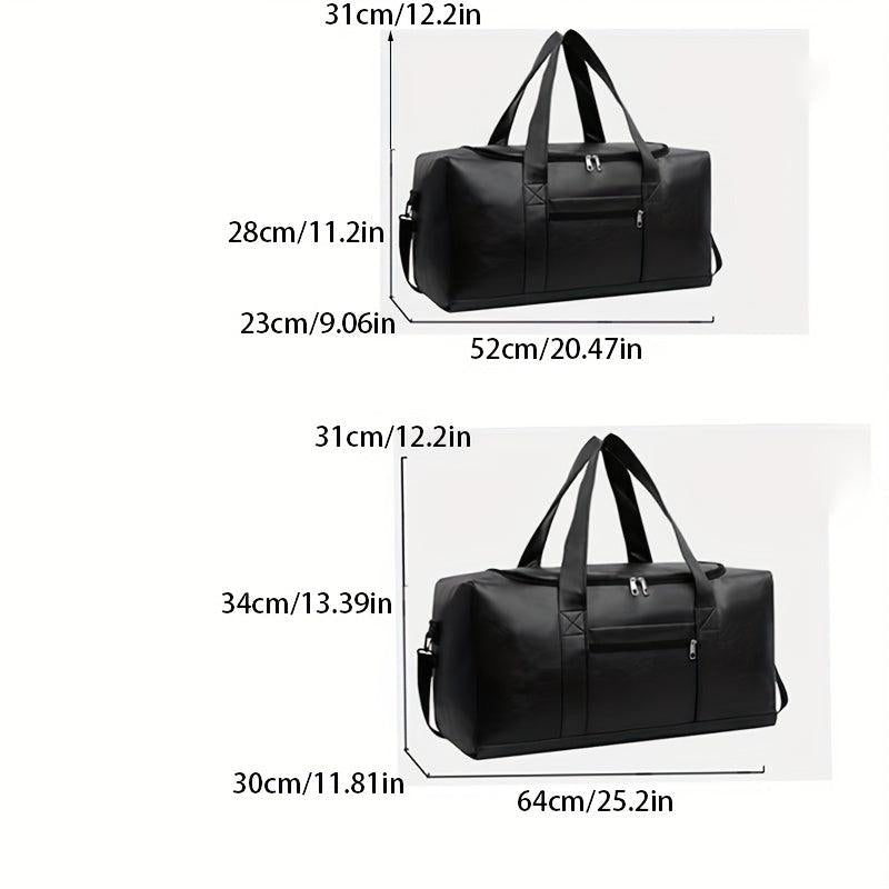 Large Capacity Solid Luggage Bag Portable Sports Bag Lightweight Travel Handbag