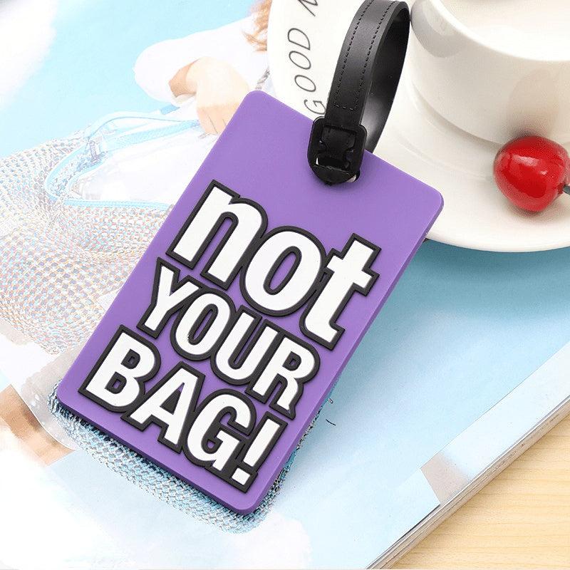 1pc English Letters PVC Rubber Luggage Tag Travel Accessories