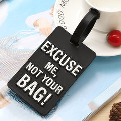 1pc English Letters PVC Rubber Luggage Tag Travel Accessories
