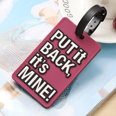 1pc English Letters PVC Rubber Luggage Tag Travel Accessories