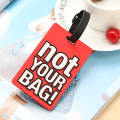 1pc English Letters PVC Rubber Luggage Tag Travel Accessories