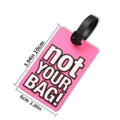 1pc English Letters PVC Rubber Luggage Tag Travel Accessories