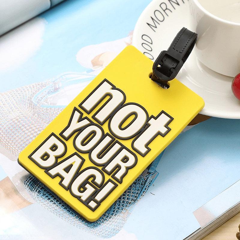 1pc English Letters PVC Rubber Luggage Tag Travel Accessories