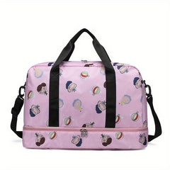 Cartoon Pattern Travel Luggage Bag Large Capacity Gym Carry On Weekender Bag