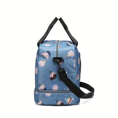 Cartoon Pattern Travel Luggage Bag Large Capacity Gym Carry On Weekender Bag