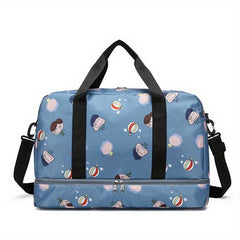 Cartoon Pattern Travel Luggage Bag Large Capacity Gym Carry On Weekender Bag