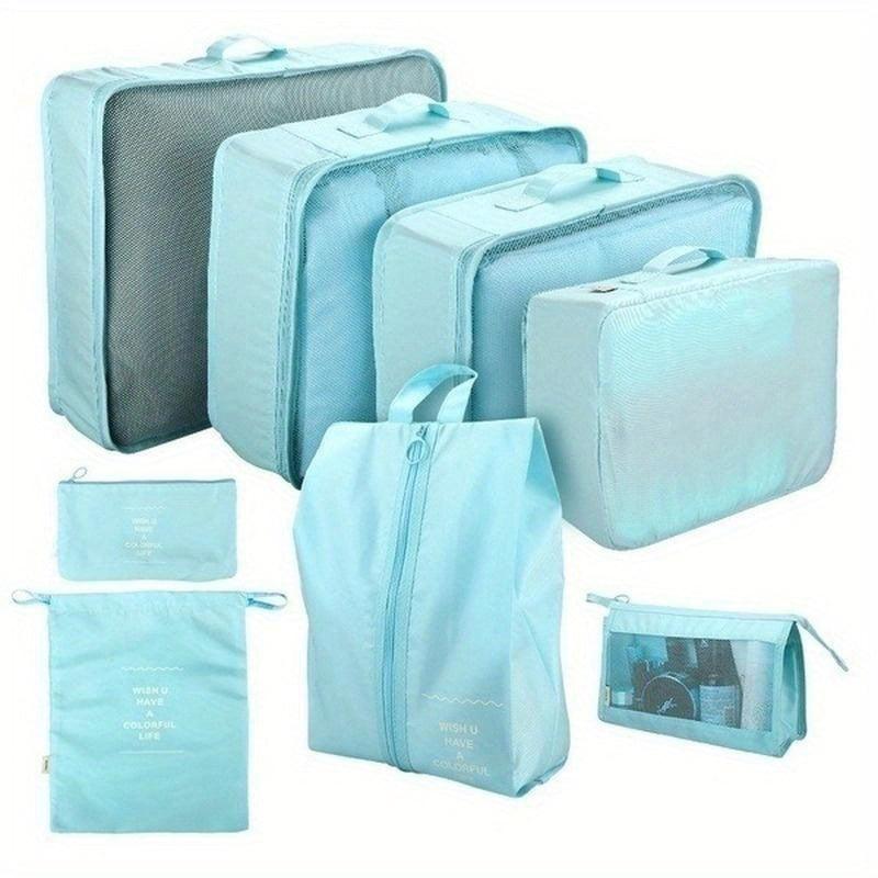 8pcs Clothes Storage Bags Lightweight Portable Travel Luggage Organizer