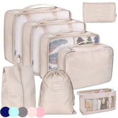 8pcs Clothes Storage Bags Lightweight Portable Travel Luggage Organizer