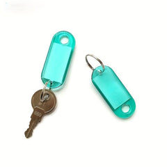 4PCS Crystal Plastic Key Plate Hotel Number Luggage Label Mark Tag Buckle