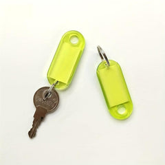 4PCS Crystal Plastic Key Plate Hotel Number Luggage Label Mark Tag Buckle