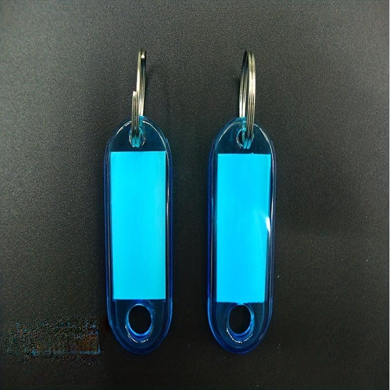 4PCS Crystal Plastic Key Plate Hotel Number Luggage Label Mark Tag Buckle