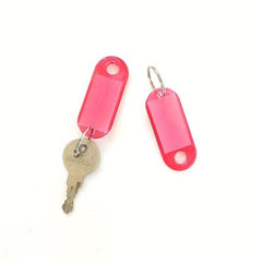 4PCS Crystal Plastic Key Plate Hotel Number Luggage Label Mark Tag Buckle