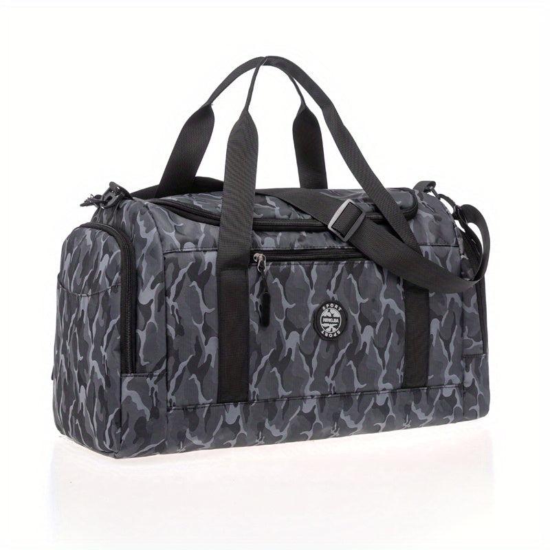 Large Capacity Camo Travel Bag Wet Dry Separation Duffle Shoulder Fitness Sports
