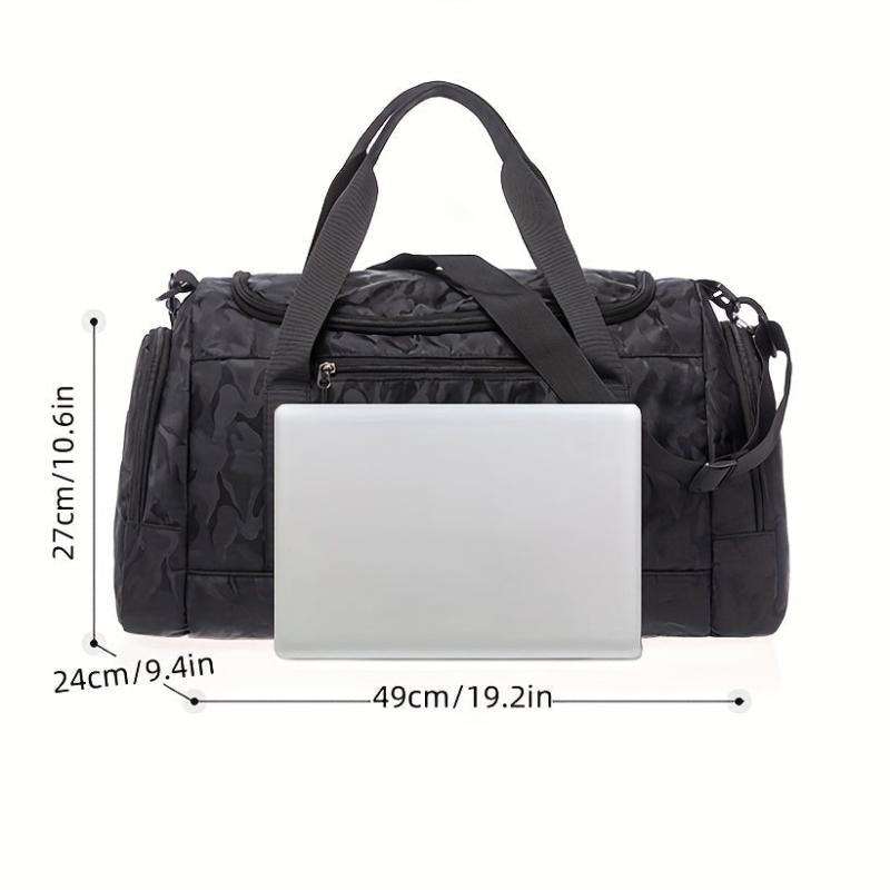 Large Capacity Camo Travel Bag Wet Dry Separation Duffle Shoulder Fitness Sports