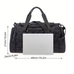Large Capacity Camo Travel Bag Wet Dry Separation Duffle Shoulder Fitness Sports