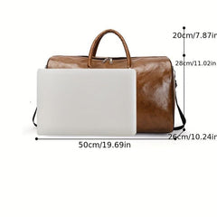 Vintage Large Capacity Duffle Gym Bag Weekender Overnight Travel Luggage