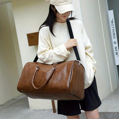 Vintage Large Capacity Duffle Gym Bag Weekender Overnight Travel Luggage