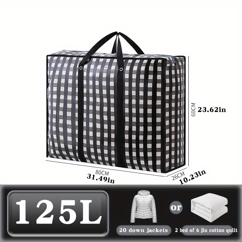 1PC Travel Luggage Bag Non-woven Printed Clothes Quilt Storage Handbag