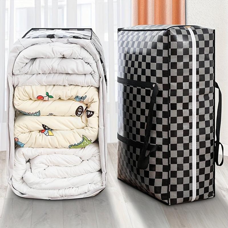 1PC Travel Luggage Bag Non-woven Printed Clothes Quilt Storage Handbag