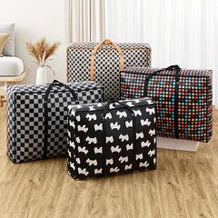 1PC Travel Luggage Bag Non-woven Printed Clothes Quilt Storage Handbag