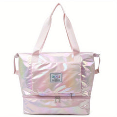 Stylish Laser Travel Duffle Bag Lightweight Luggage Handbag