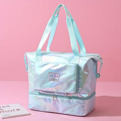 Stylish Laser Travel Duffle Bag Lightweight Luggage Handbag