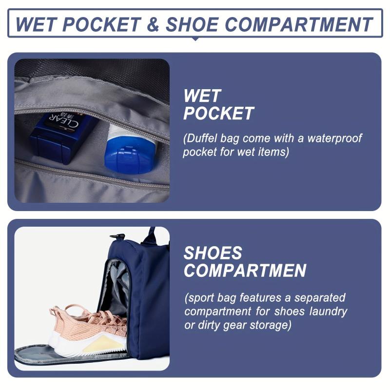 Portable Travel Luggage Handbag with Shoes Compartment