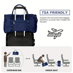 Portable Travel Luggage Handbag with Shoes Compartment