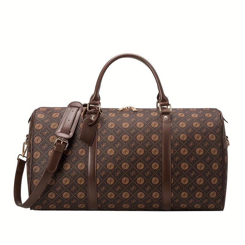 Vintage Print Luggage Bag Lightweight Portable Duffle Bag
