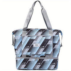 Large Capacity Travel Luggage Bag Niche Pattern Zipper Storage