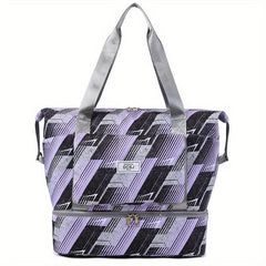 Large Capacity Travel Luggage Bag Niche Pattern Zipper Storage