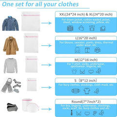 7PCS Mesh Laundry Storage Bag Travel Clothes Organizer