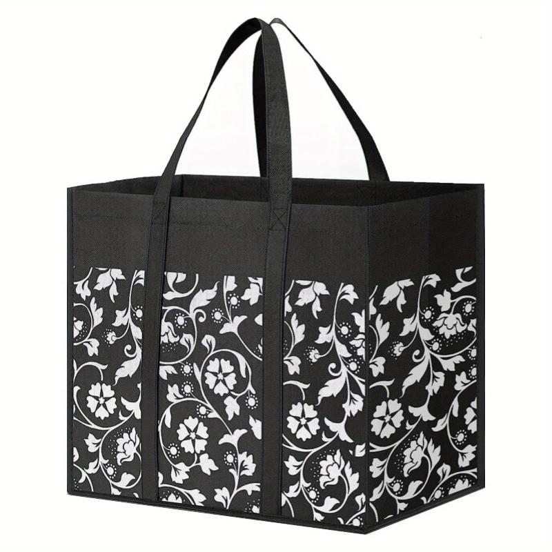 Foldable Reusable Shopping Bag Tote Bags with Reinforced Handles
