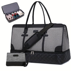 Large Capacity Duffle Bag Set Lightweight Luggage Bag With Shoe Compartment