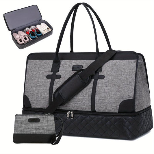 Large Capacity Duffle Bag Set Lightweight Luggage Bag With Shoe Compartment