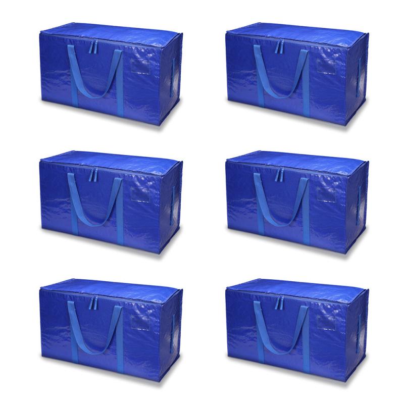 Heavy Duty Foldable Tote Moving Bags with Zippers & Handles